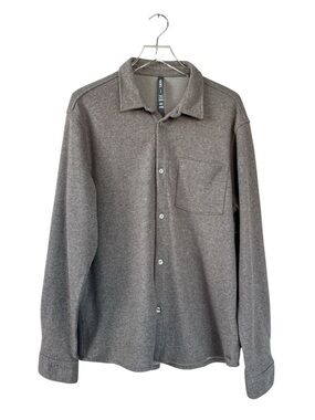 NWT Vuori Men’s Altitude Wool Button Down Shirt Phantom Grey Large L